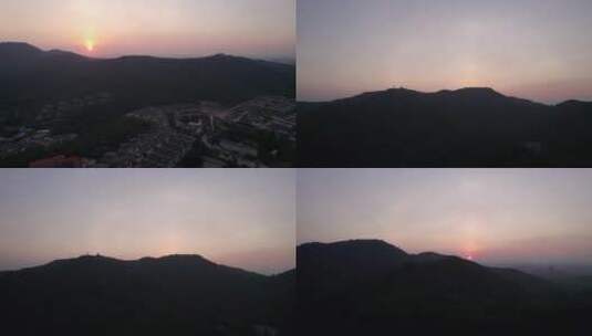 广州白云山森林公园日出日落黄昏夕阳高清在线视频素材下载