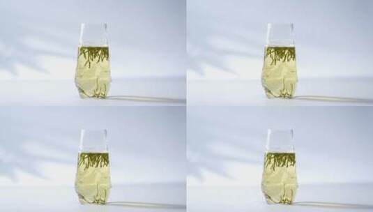 玻璃杯中的绿茶高清在线视频素材下载