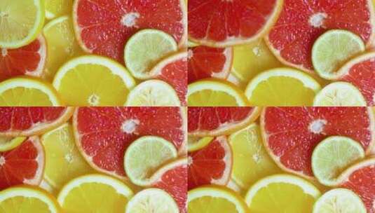 柚子橙子柠檬片高清在线视频素材下载