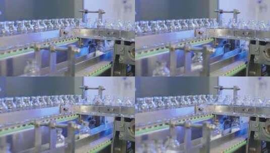 药品生产流程-粉剂药瓶传输3高清在线视频素材下载