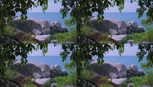 三亚大小洞天景区风光旅游摄影高清在线视频素材下载