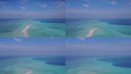 蓝色海水和沙子高清在线视频素材下载