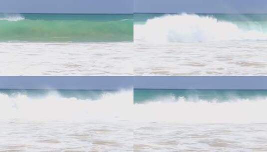 查看海浪撞击沙滩沙滩高清在线视频素材下载