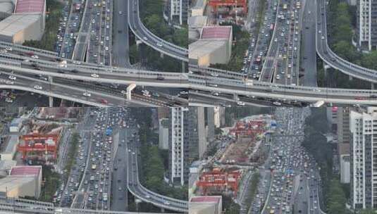 广州中山一路立交桥航拍高清在线视频素材下载