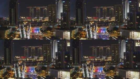 城市景观夜景延时视频高清在线视频素材下载
