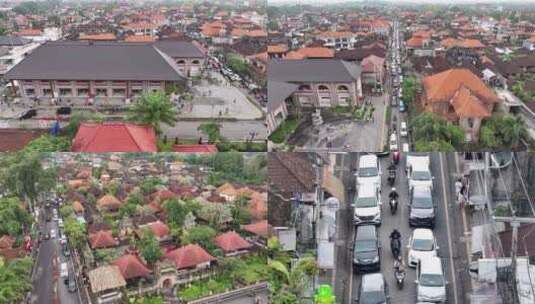 印尼巴厘岛乌布皇宫苏卡瓦提传统市场东南亚高清在线视频素材下载