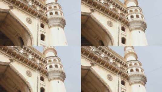Charminar Hyderabad的垂直视图高清在线视频素材下载