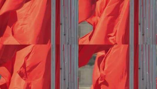 4k天安门广场红旗国徽特写空镜头高清在线视频素材下载