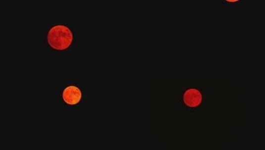 鬼笑石俯拍北京夜景红月亮月升延时 组镜1高清在线视频素材下载