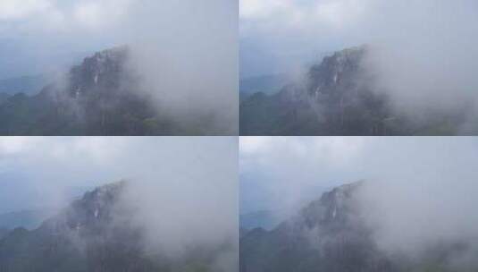 森林云海山峰云雾缭绕雨后树林山林山脉风景高清在线视频素材下载