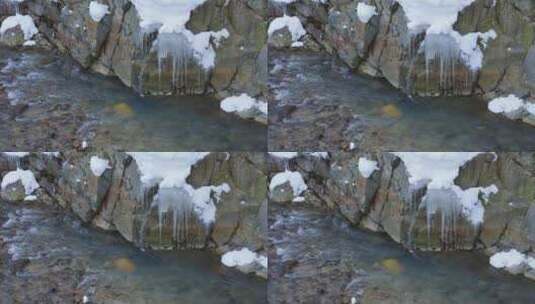 冰山下的河流高清在线视频素材下载