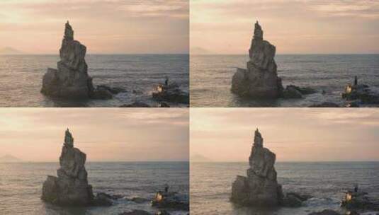 浪 海浪拍打岩石 海浪拍打礁石高清在线视频素材下载