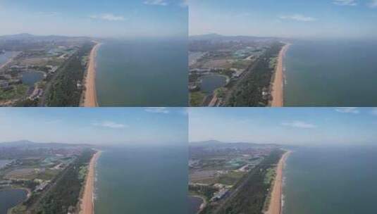 海边沙滩大海海洋风景航拍高清在线视频素材下载