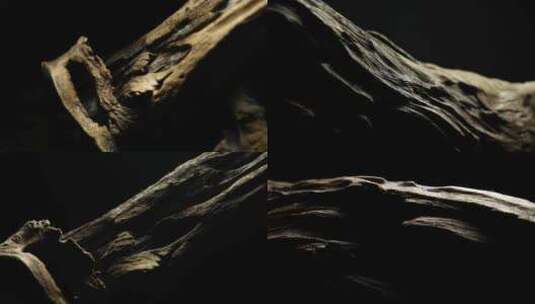 4k沉木流木光影移动木头纹理材质高清在线视频素材下载