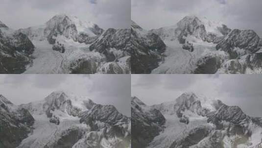 航拍西藏拉萨琼穆岗嘎雪山风景高清在线视频素材下载