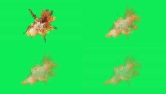 绿幕上的火球爆炸动画高清在线视频素材下载