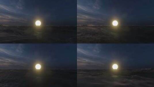 夜晚月亮高清在线视频素材下载