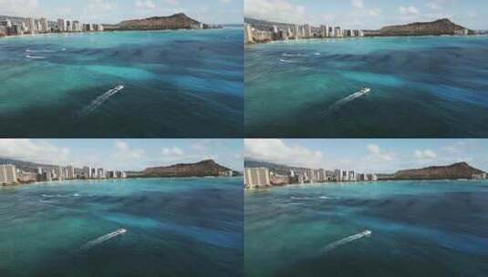 夏威夷海滨航拍高清在线视频素材下载