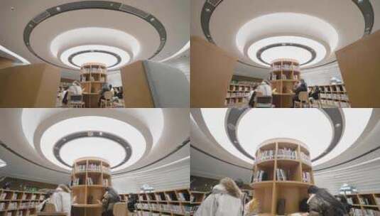 北京城市图书馆高清在线视频素材下载