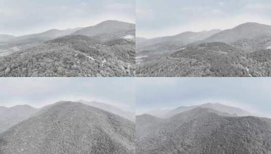 南京老山雪景高清在线视频素材下载
