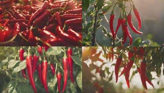 辣椒丰收火红的辣椒素材高清在线视频素材下载