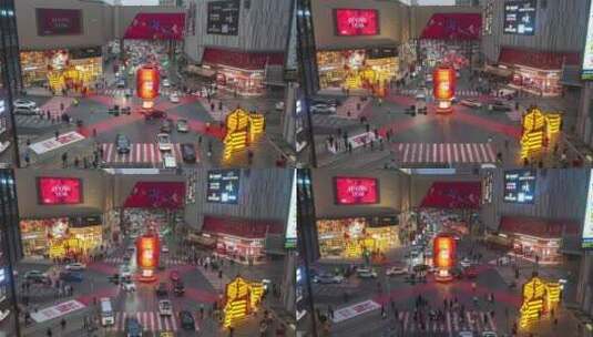 重庆龙湖时代天街2024年龙年春节延时高清在线视频素材下载