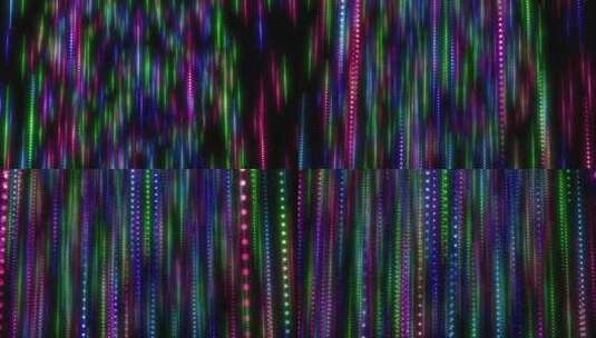 相机飞过彩色粒子点线。计算机数据高科技背高清在线视频素材下载