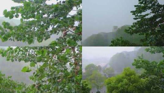 城市洪涝灾害狂风暴雨倾盆大雨下雨天雨水雨高清在线视频素材下载