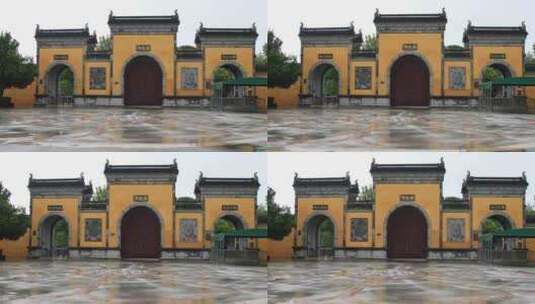 苏州重元寺古建筑 雨天雨景高清在线视频素材下载