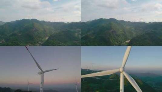 风力发电 风车 风力发电  清洁能源 新能源高清在线视频素材下载