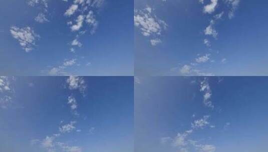 4K延时蓝天空白云朵时间流逝晴好天气云彩高清在线视频素材下载