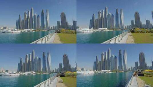 迪拜晴天的摩天大楼高清在线视频素材下载