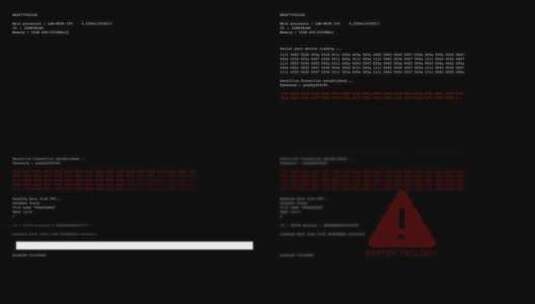 系统故障错误消息在屏幕上闪烁高清在线视频素材下载