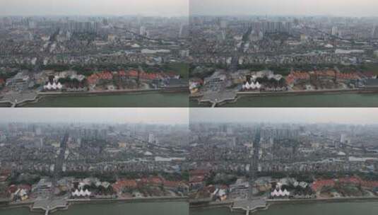 广东北海城市风光城市大景航拍高清在线视频素材下载