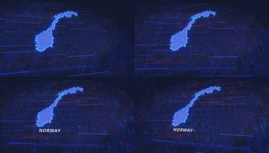 Hud挪威数字地图高清在线视频素材下载