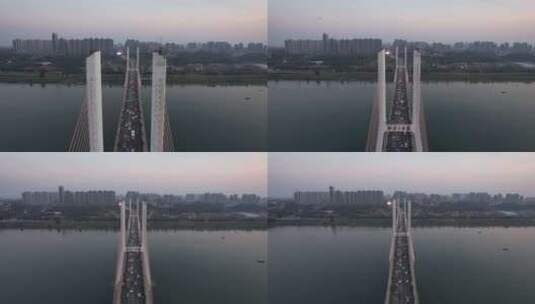 湖南湘潭城市风光城市建设航拍高清在线视频素材下载