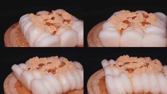网红零食桂花糯米麻薯糍粑高清在线视频素材下载