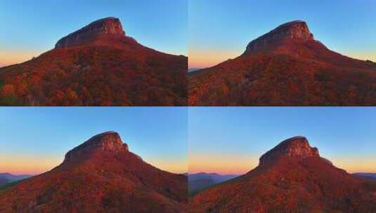 辽宁桓仁五女山桓龙湖秋天风景高清在线视频素材下载