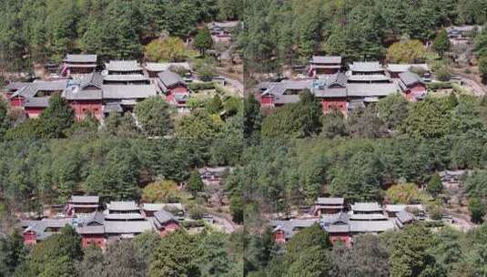 丽江玉峰寺航拍高清在线视频素材下载