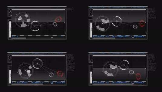 扁平UI特效动画 科技感线条HUD高清在线视频素材下载