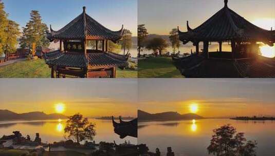 武汉东湖落雁景区高清在线视频素材下载