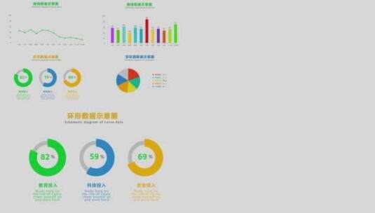 大气简约数据图片无插件高清AE视频素材下载