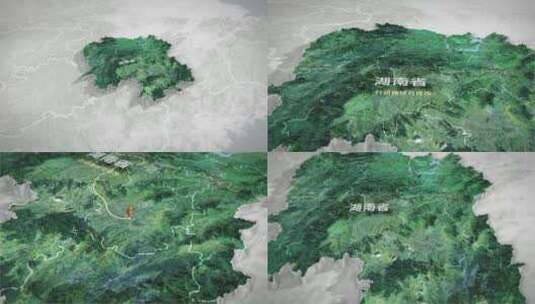 湖南地图三维3d高清AE视频素材下载
