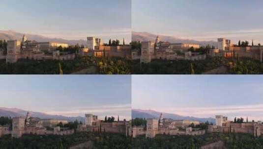 山里的中世纪城堡高清在线视频素材下载