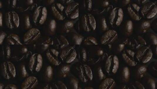 烘焙咖啡豆特写高清在线视频素材下载