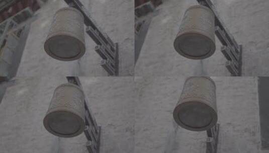 西藏拉萨布达拉宫建筑路灯高清在线视频素材下载
