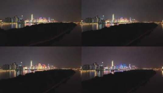 长沙万达广场夜景2高清在线视频素材下载