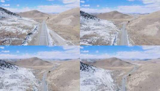 大气川西藏区雪山公路高清在线视频素材下载