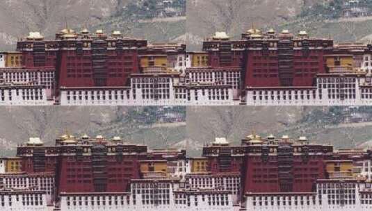 西藏拉萨布达拉宫特写高清在线视频素材下载