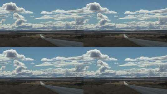多云天空下的公路高清在线视频素材下载